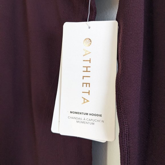 NWT Athleta Momentum Seamless Hoodie, Spiced Cabernet, Small - Picture 14 of 14